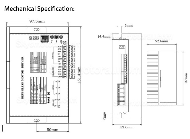 OUKEDA OUKEDA30BL 3 Phase Brushless DC Motor Driver Controller 24-48V 30A